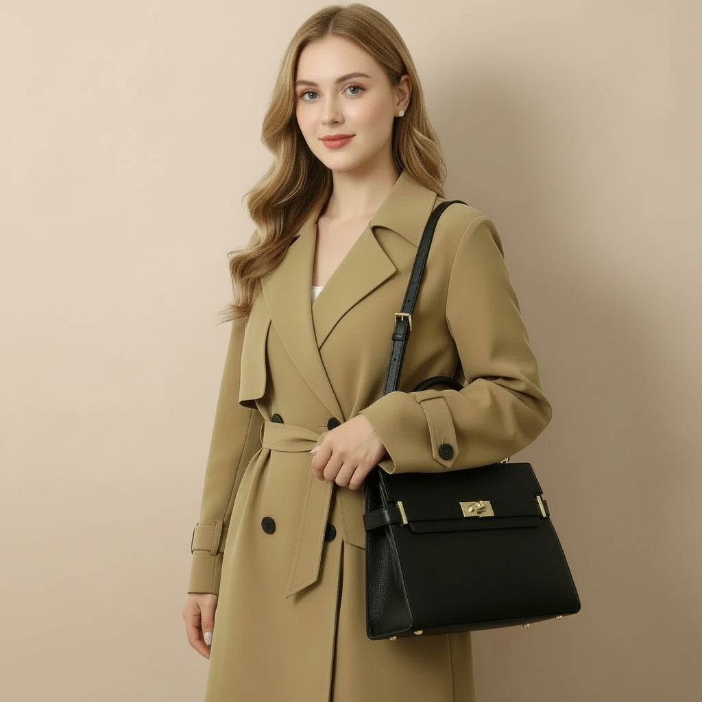 Ensemble 3-en-1 : Grand Sac de Luxe pour Femme – Sac Cabas Élégant, Sac Bandoulière Sophistiqué et Porte-Monnaie Raffiné en Cuir PU Premium